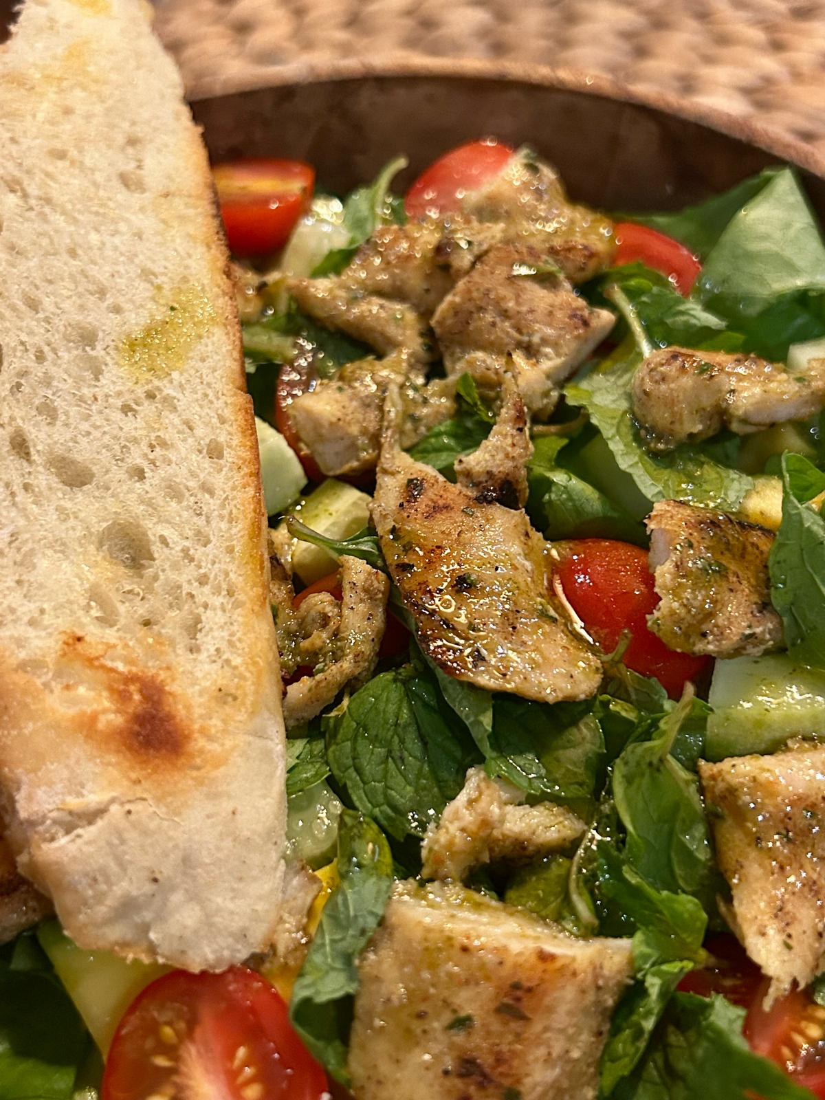 Fresh salad at La Belle HTs